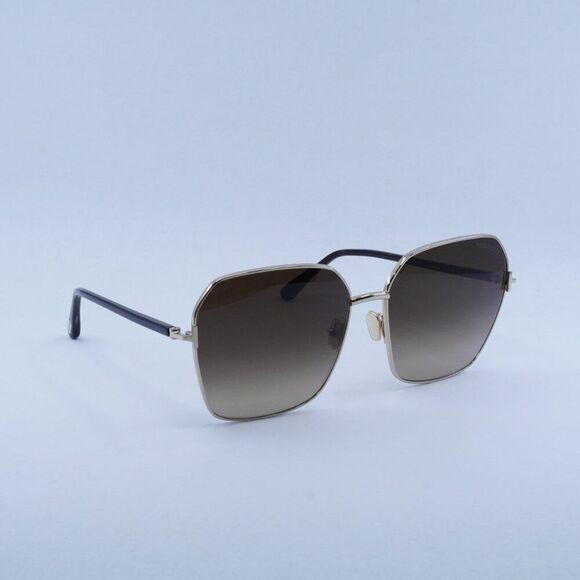 Tom Ford Claudia-02 FT0839 52F Sunglasses Gold/Havana Square Frame, Brown Lenses